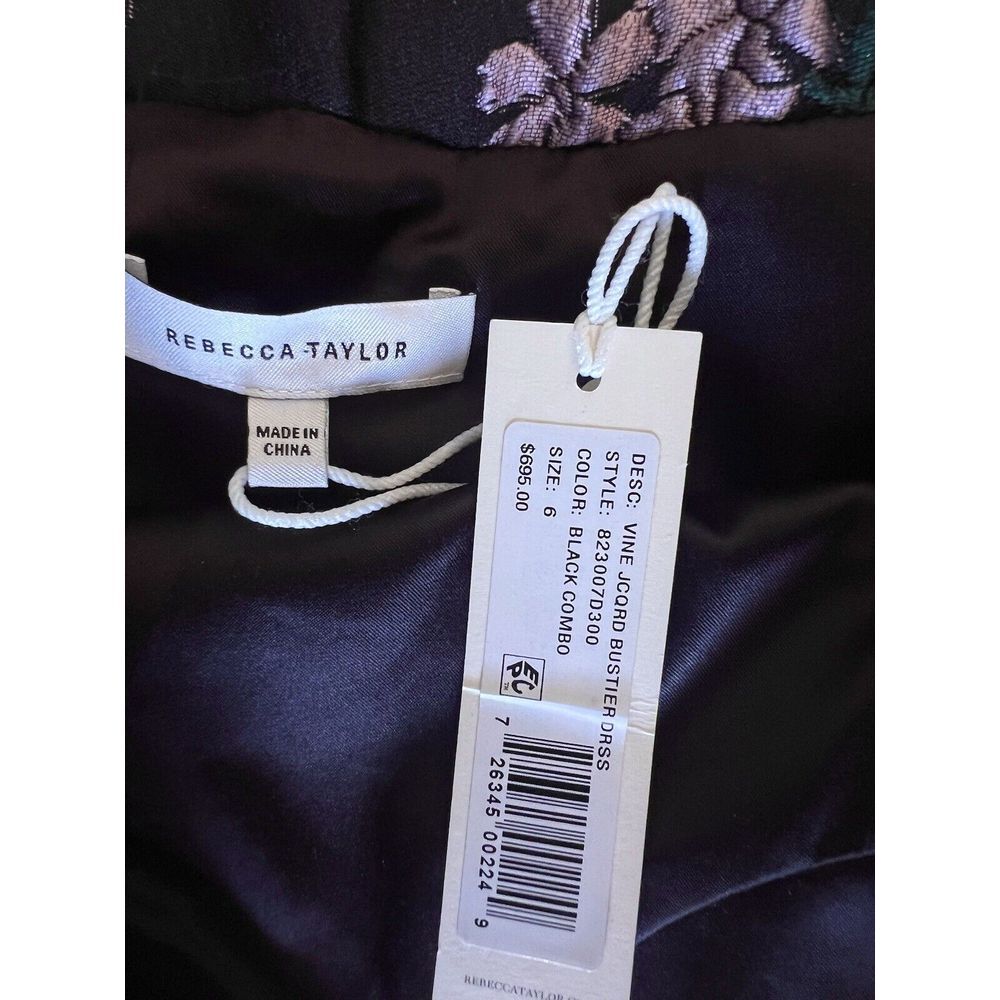 Rebecca Taylor Vine‎ Jacquard Bustier Dress $695 New Tags Size 6 - Picture 3 of 7